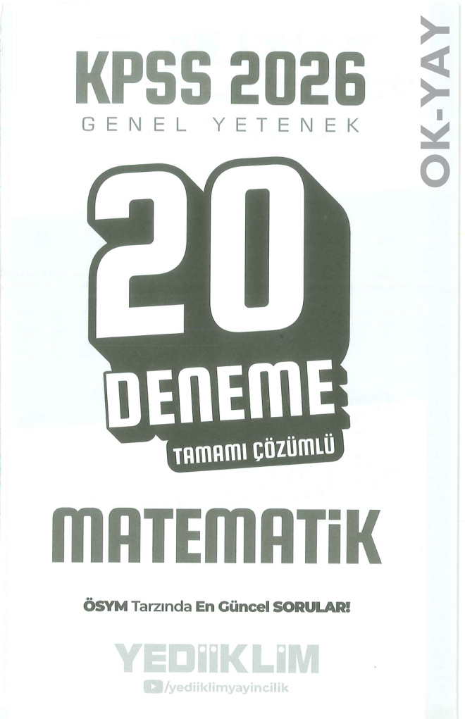 Yediiklim Matematik 20 Deneme 2026 PDF İndir