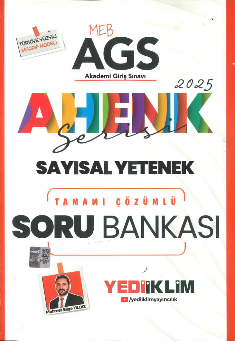 YEDİİKLİM AGS AHENK SERİSİ SAYISAL YETENEK SORU BANKASI 3 Kitap Kapağı