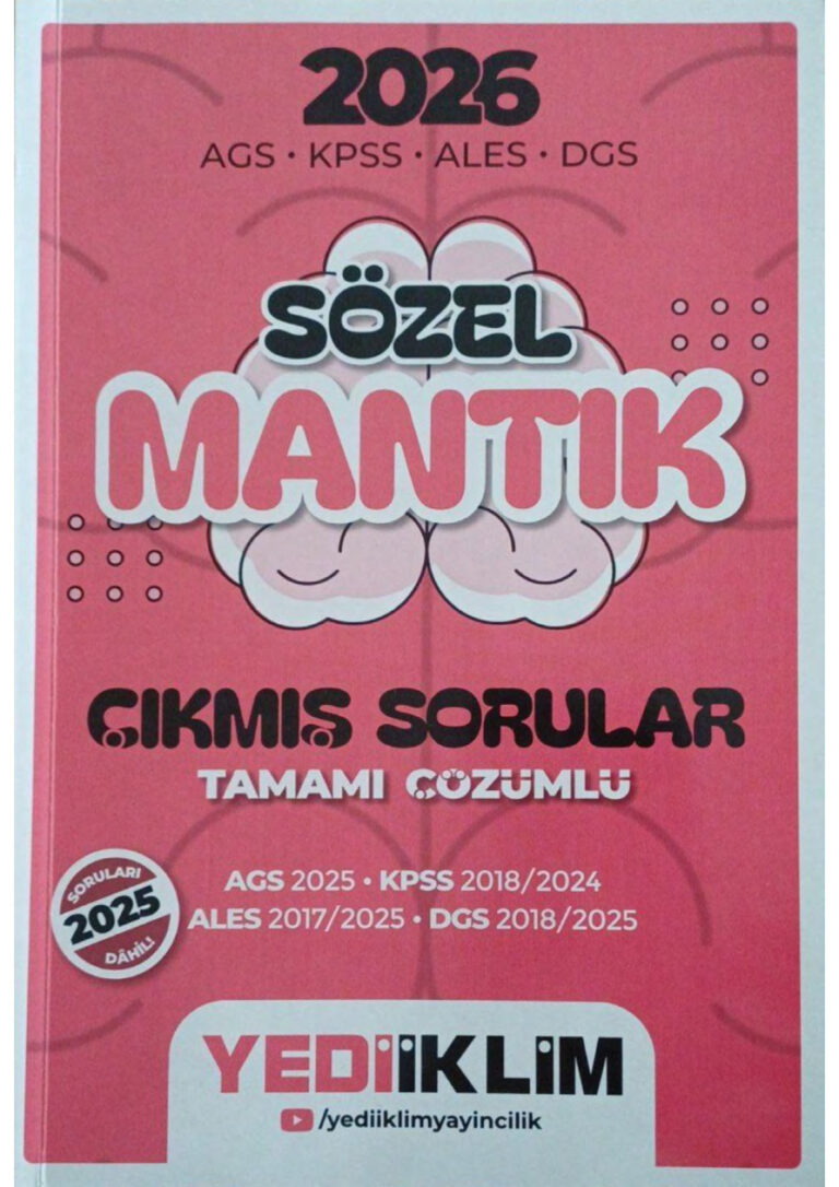 YEDİİKLİM SÖZEL MANTIK ÇIKMIŞ SORULAR 2026 260424 085516 Kitap Kapağı