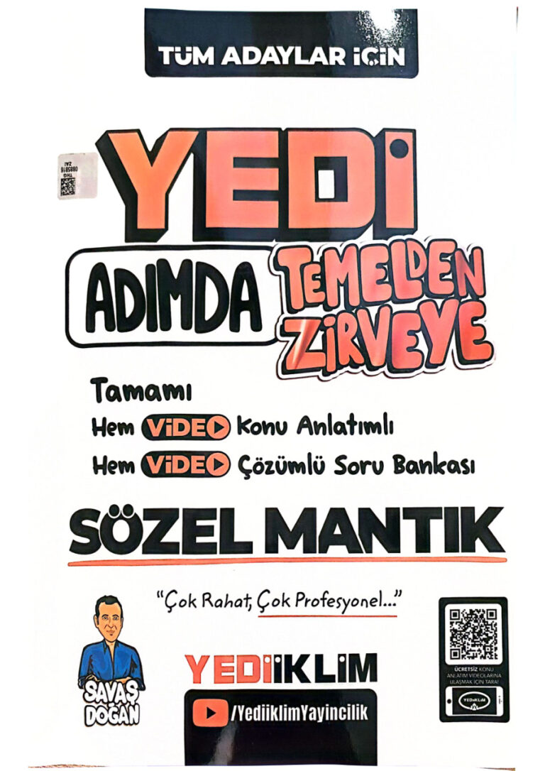 YEDİ ADIMDA TEMELDEN ZİRVEYE SÖZEL MANTIK YEDİİKLİM 2026 Kitap Kapağı