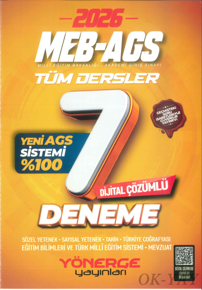 YÖNERGE AGS 7 Lİ DENEME 2026 PDF İndir