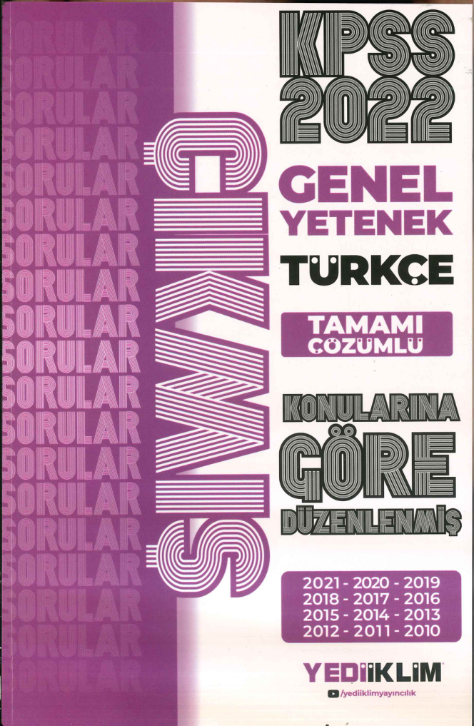 Yediiklim Türkçe Çıkmış Sorular PDF İndir