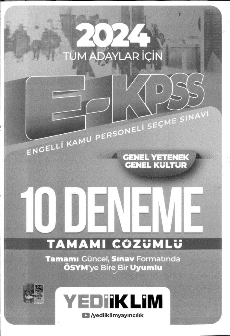 Yediiklim e kpss onlu deneme Kitap Kapağı
