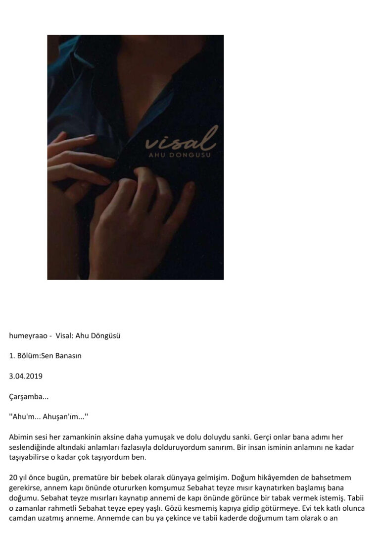 Visal PDF İndir - kendince_yazar 15 humeyraao Visal Ahu Döngüsü Kitap Kapağı