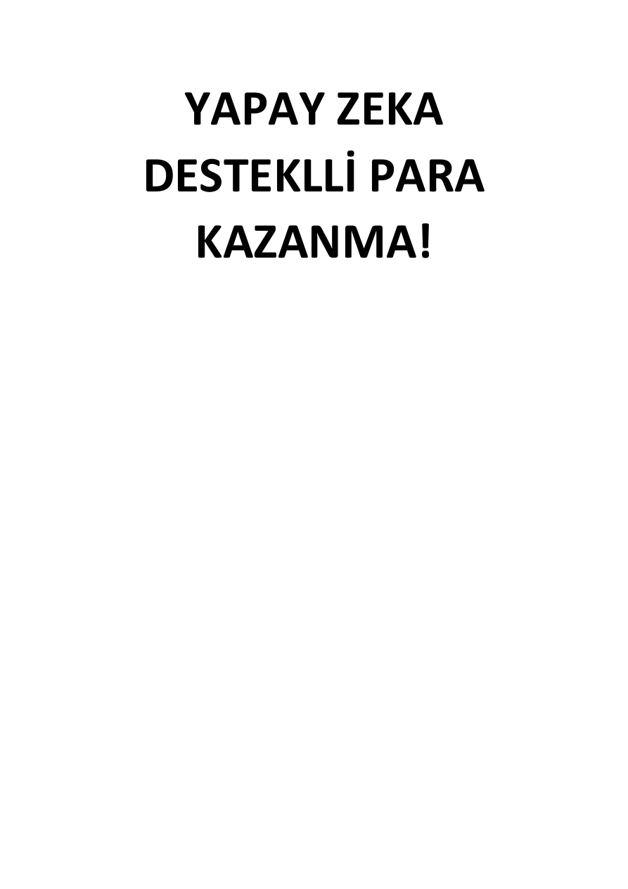 Scarmood: Yapay Zeka ile Para Kazanma PDF İndir – Bilinmiyor
