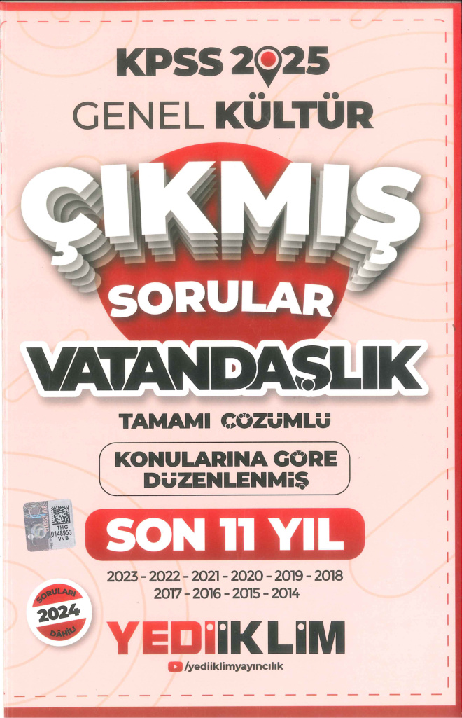 Yediiklim Vatandaşlık Son 11 Yıl Çıkmış Sorular PDF İndir