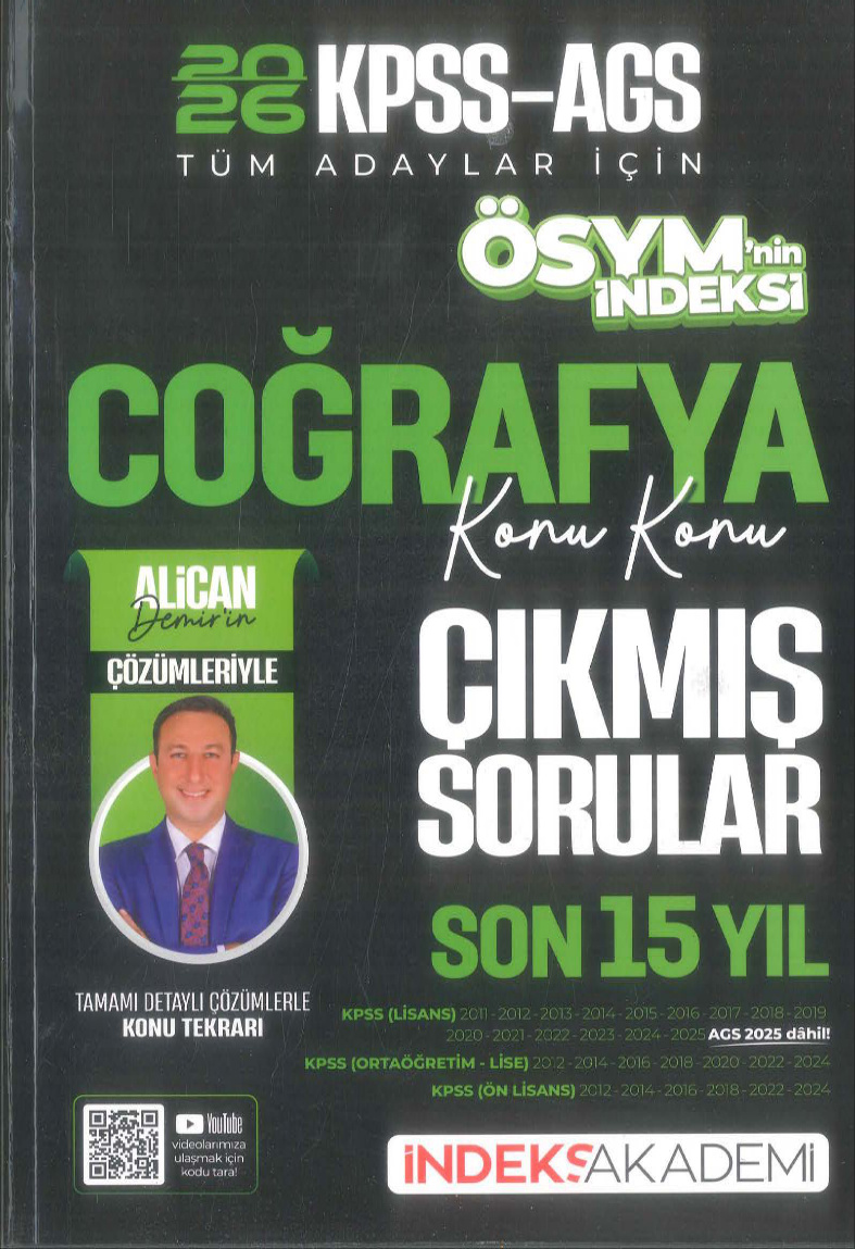 temp 2026 Indeks Cografya 15 Yil Cikmis Sorular 1kitap1.com