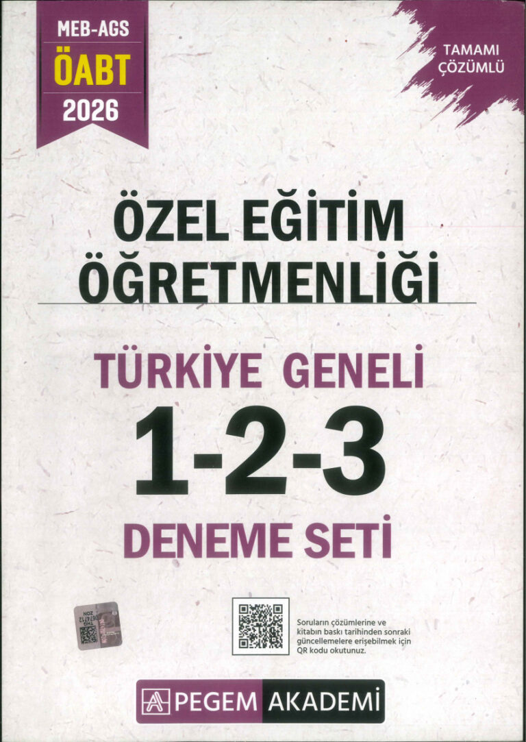 temp 2026 PEGEM OZEL EGITIM OGRETMENLIGI 1 2 3 T G QR COZUMLU 1kitap1.com