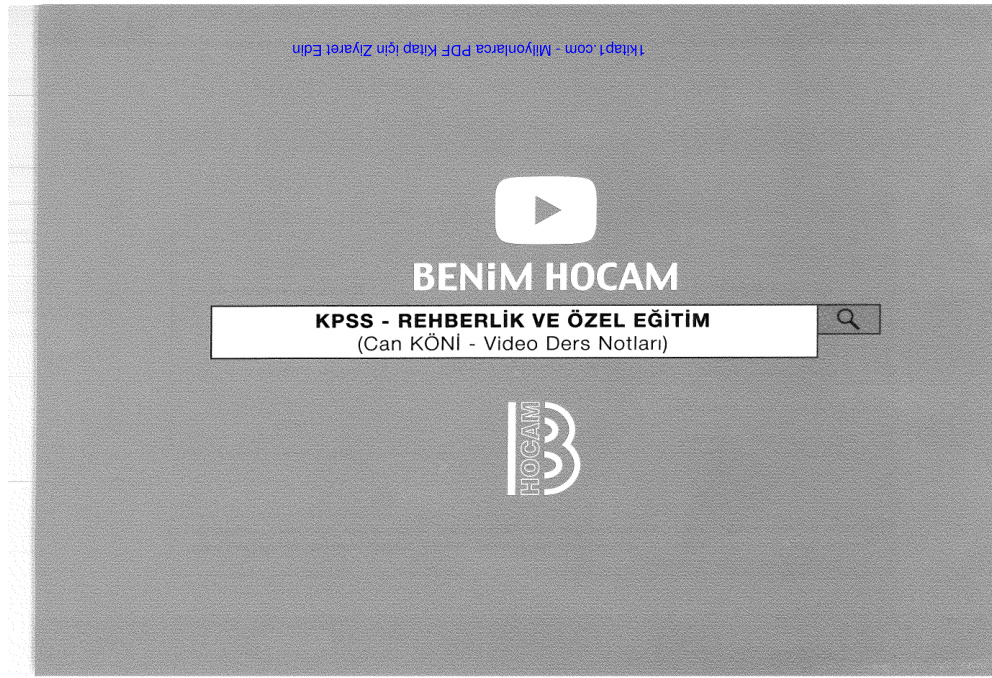 temp 345 BENIM HOCAM REHBERLIK OZEL EGITIM VIDEO DERS NOTU 1kitap1.com