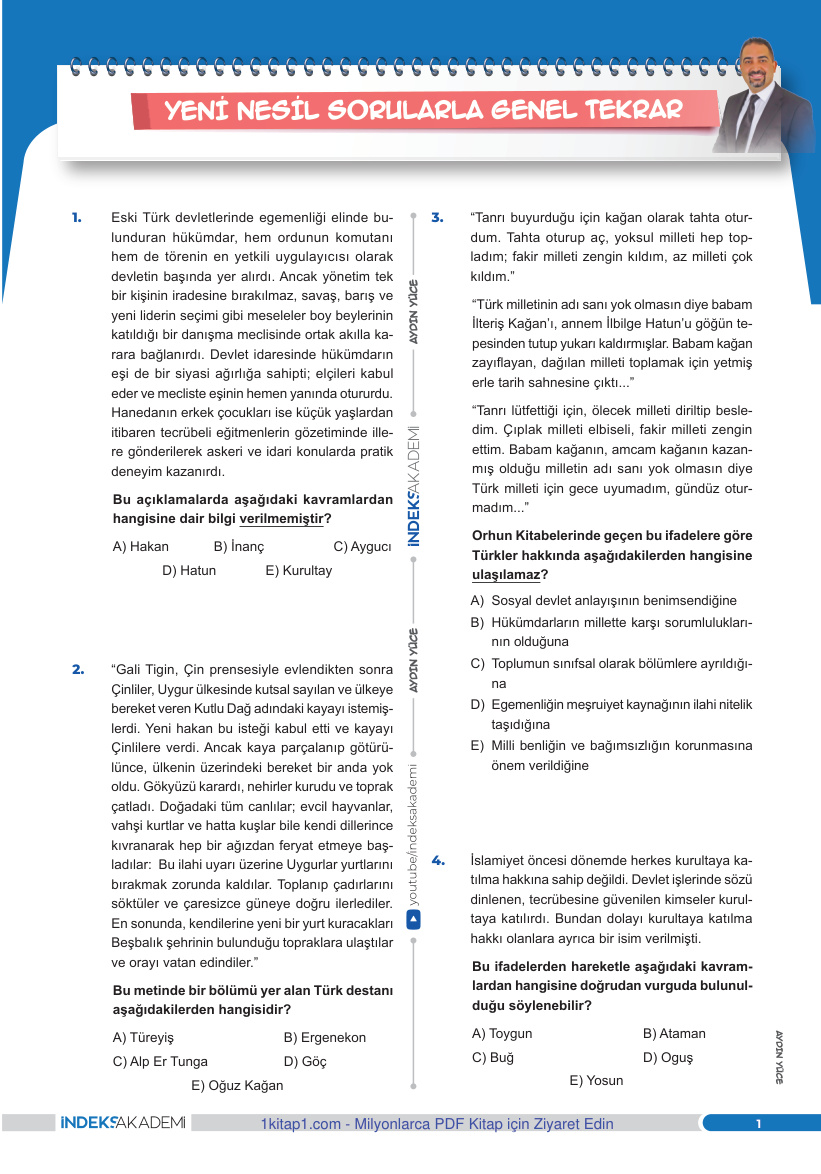 temp Aydin Yuce Tekrar 100 Soru 1kitap1.com