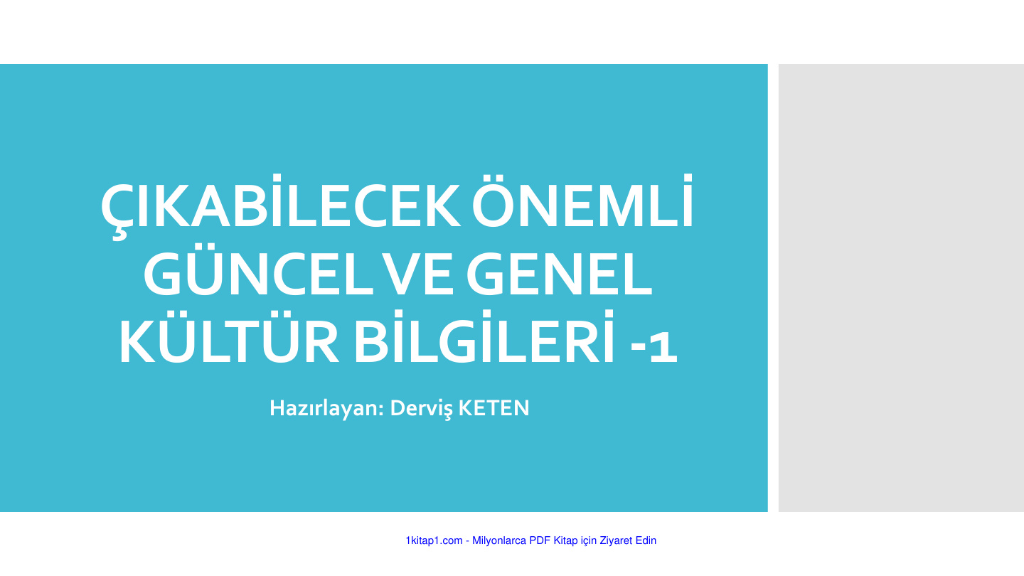 temp GUNCEL VE GENEL KULTUR TAHMIN PDFSI 1 1kitap1.com