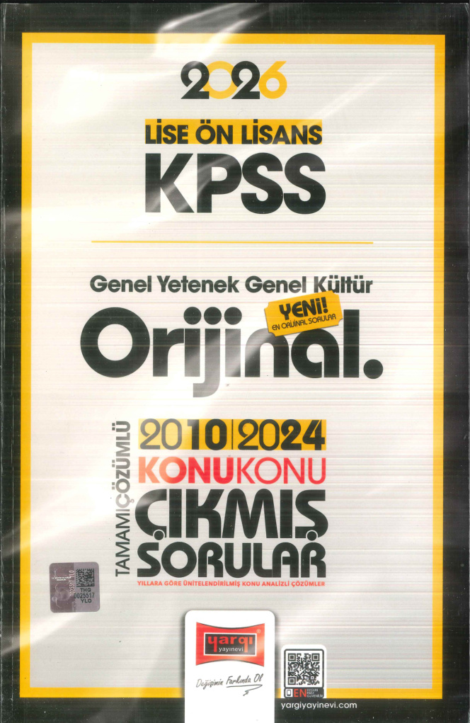 temp KPSS YARGI LISE ONLISANS CIKMIS SORU 2026 1kitap1.com