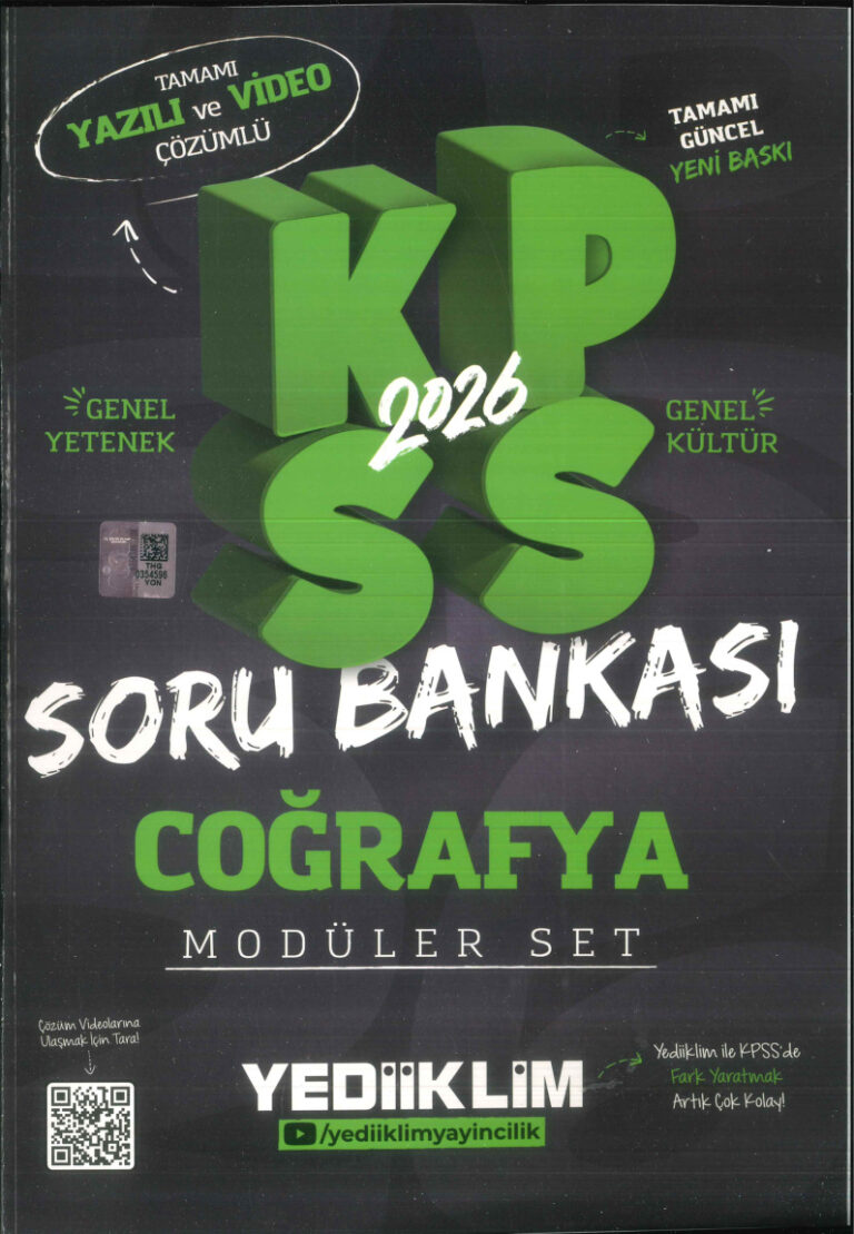 temp KPSS YEDIIKLIM COGRAFYA SORU BANKASI 2026 1kitap1.com