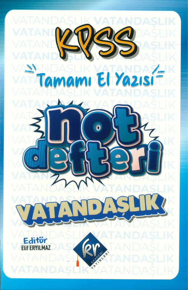 temp Kpss Kr Akademi Vatandaslik Not Defteri 1kitap1.com