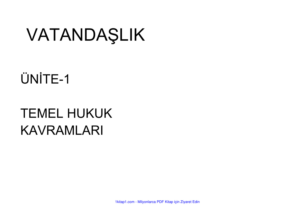temp UNITE 1 TEMEL HUKUK KAVRAMLARI 1kitap1.com